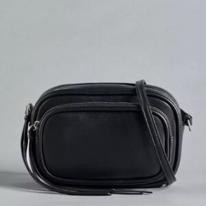 Plain Crossbody Bag with Zip Closure