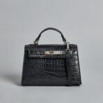 Textured Crossbody Bag with Top Handle