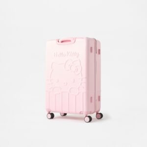 Hello Kitty Embossed Hardcase Trolley Bag with Retractable Handle